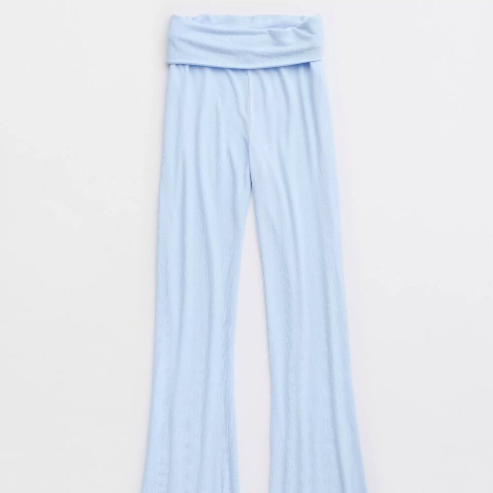 Aerie Let's Bounce Foldover Bootcut PJ Pant - Small